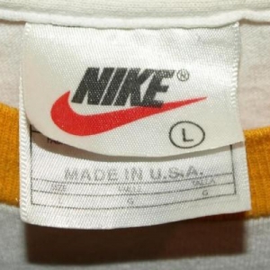 Vintage 90s Made In USA Nike Swoosh Ringer T-shirt