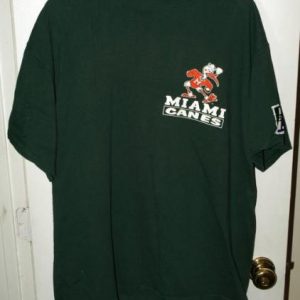 Vtg 80's/90's Bike University Miami Hurricanes Jersey Shirt