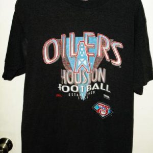 Vintage 90s Houston Oilers 75th Anniversary NFL T-shirt