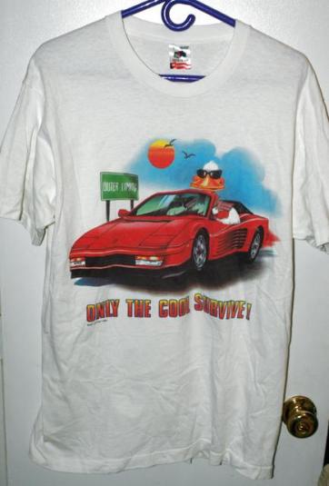 Vintage 80s Hot Cotton Outer Limits Duck Ferrari T-shirt