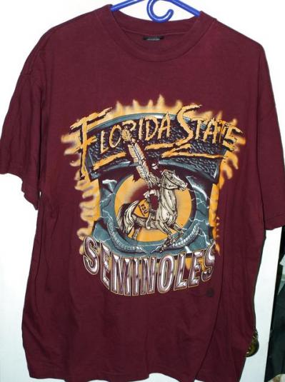 Vintage 90s FSU/Florida State Seminoles Mascot T-shirt