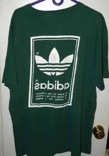 Vintage 90s Trefoil Adidas Forwards Backwards Print T-shirt