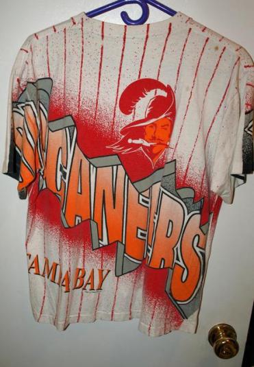 Vtg Tampa Bay Buccaneers Creamsicle All Over Print T-shirt | Defunkd