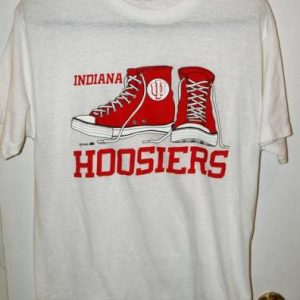 Vtg 80s Indiana Hoosiers Chuck Taylor Converse Style T-shirt