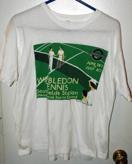 Vtg 1990 Wimbledon Tennis London Transport Museum T-shirt