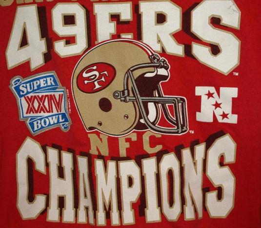 Vintage 1989 San Francisco 49ers Super Bowl XXIV T-shirt