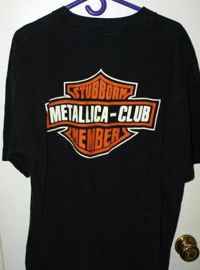Vintage Stubborn Metallica Club Harley Style Logo T-shirt