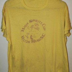 Vintage 70s Hanes High Spirits Cup Rugby Hilton Head T-shirt