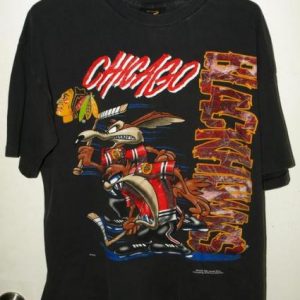 Vintage 90s Chicago Blackhawks Looney Tunes T-shirt