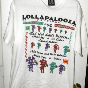 Vintage 1992 Lollapalooza Festival Concert Tour T-shirt