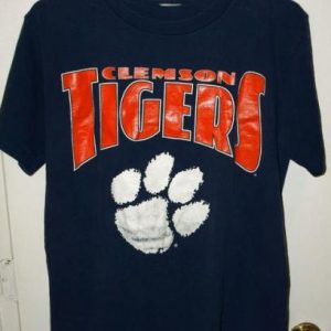 Vintage Clemson University Tigers Paw T-shirt