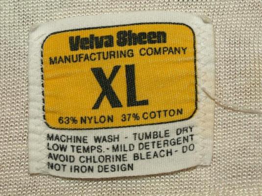 Vintage 70s Velva Sheen Northeastern Huskies Jersey Shirt