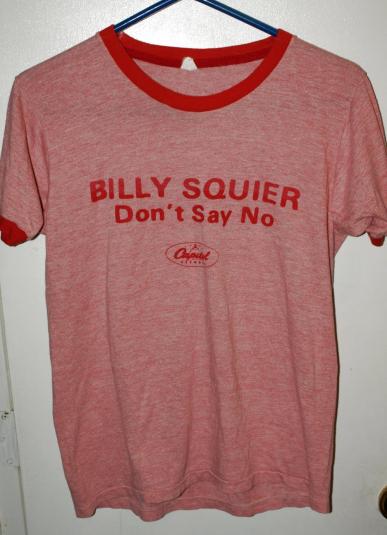 Vintage 1981 Billy Squier Don’t Say No Promo Ringer T-Shirt
