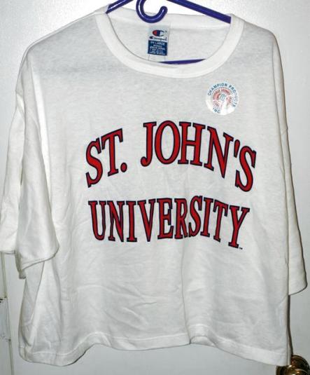 Vintage NOS 80s/90s Champion St Johns University Half Shirt