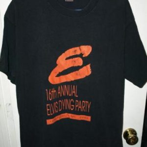 Vtg 90s 16th Annual Elvis Dying Party Philadelphia T-shirt