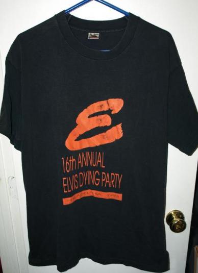 Vtg 90s 16th Annual Elvis Dying Party Philadelphia T-shirt