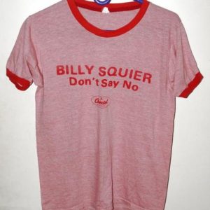 Vtg 80s Billy Squier Dont Say No Album Promo Ringer T-shirt