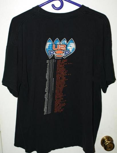 Vintage 90s U2 Pop Mart World Tour Concert T-shirt