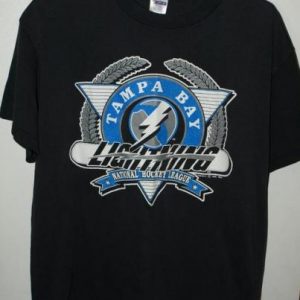 Vtg 1991 Trench Tampa Bay Lightning Inaugural Season T-shirt