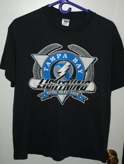 Vtg 1991 Trench Tampa Bay Lightning Inaugural Season T-shirt