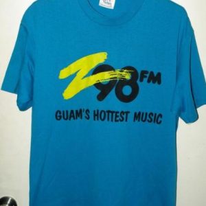 Vintage 80s/90s 50/50 Z98 Hottest Music in Guam T-shirt
