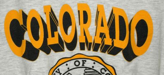 Vtg 90s Velva Sheen University Colorado Buffaloes T-shirt