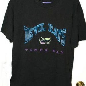 Vintage 90s Tampa Bay Devil Rays Embroidered T-shirt