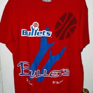 Vintage The Game Washington Bullets Logo T-shirt