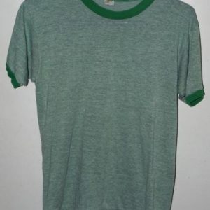 Vintage 80s Russell Athletic Triblend Rayon Ringer T-shirt