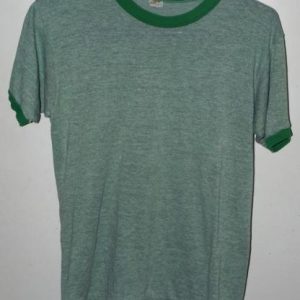 Vintage 80s Russell Athletic Triblend Rayon Ringer T-shirt