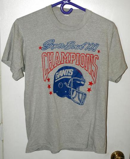 Vintage 80s New York Giants Super Bowl XXI Champs T-shirt