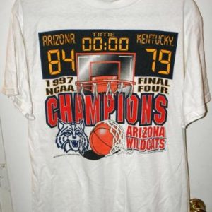 Vintage 1997 Arizona Wildcats NCAA Final Four Champs T-shirt