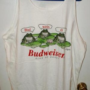 Vintage 1995 Budweiser Frogs Tank Top/Muscle Shirt