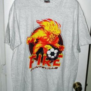 Vtg 90s EISL Huntsville Fire Defunct Franchise Team Logo Tee
