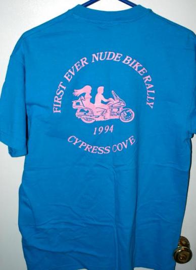 Vintage 1994 Cypress Cove First Ever Nude Bike Rally T-shirt