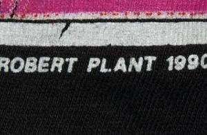 Vintage 1990 Robert Plant Manic Nirvana Tour/Concert T-shirt