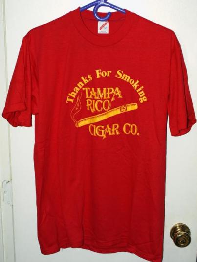 Vintage 80s/90s Tampa Rico Cigars Dont Smoke Mullet T-shirt