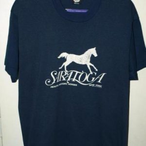 Vintage 80s Saratoga New York Horse Racing T-shirt