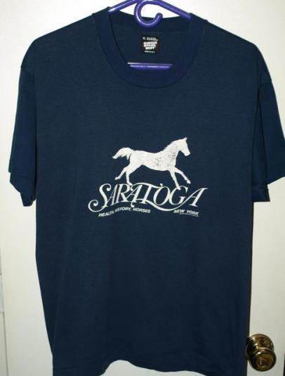 Vintage 80s Saratoga New York Horse Racing T-shirt