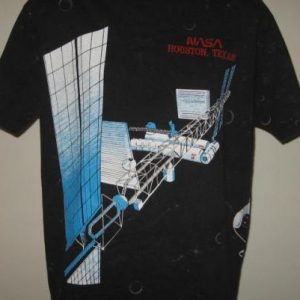 Vintage 80s NASA Houston Texas All Over Print T-Shirt XL