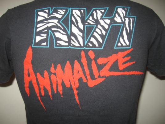 Vintage 1985 Kiss Animalize Concert T-Shirt XS | Defunkd