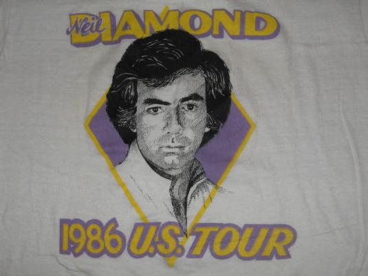 Vintage 1986 Neil Diamond Concert Tour Rock T-Shirt