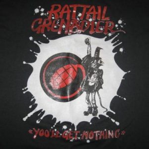 Vintage 1992 Rattail Grenadier Tour Concert T-Shirt Large/XL