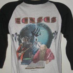 Vintage 70s/80s Kansas Rock Concert Tour Raglan T-Shirt