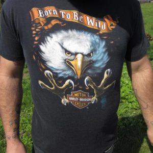 Vintage '87 Harley Davidson Eagle "Born to be Wild" T-shirt