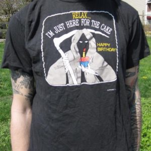 Vintage Grim Reaper Happy Birthday T-shirt