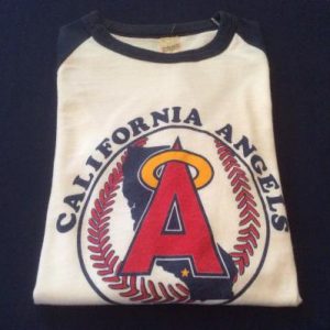 Vintage California Angels Baseball Warmup Graphic T Shirt M
