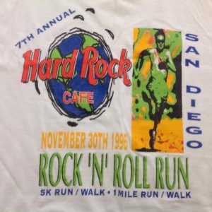 Vintage 1996 Hard Rock Cafe Rock N Roll Marathon San Diego