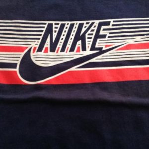 Vintage Nike Blue Tag Block Letter Youth T-Shirt