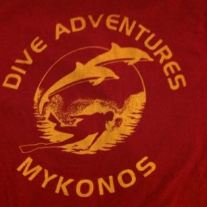 Vintage Dive Adventure Mykonis Greece Tourist T-Shirt